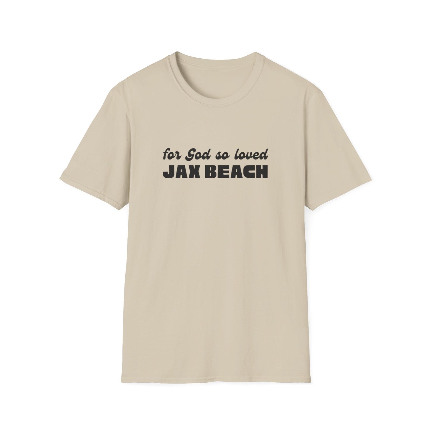 "For God So Loved JAX BEACH" Unisex Softstyle T-Shirt