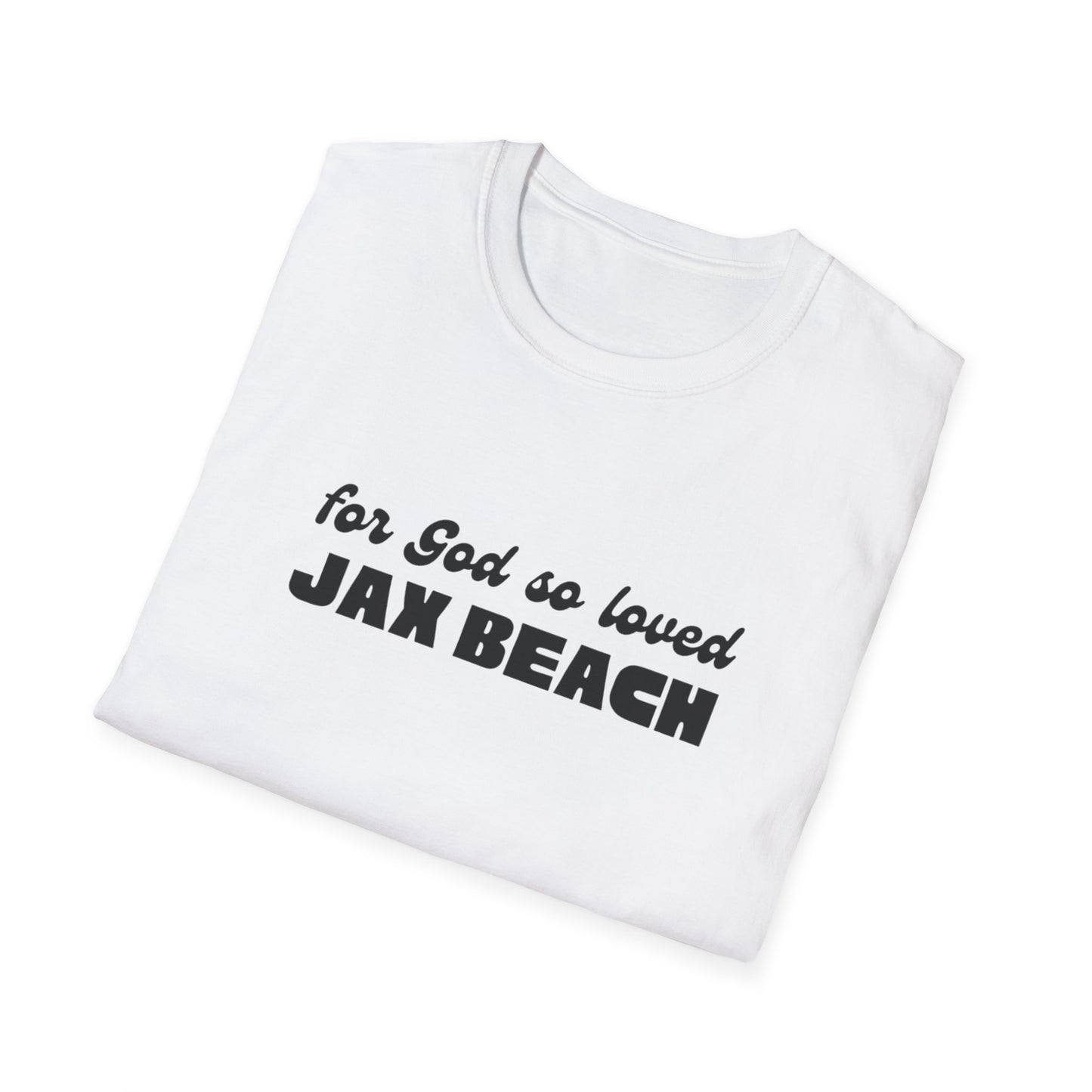 "For God So Loved JAX BEACH" Unisex Softstyle T-Shirt