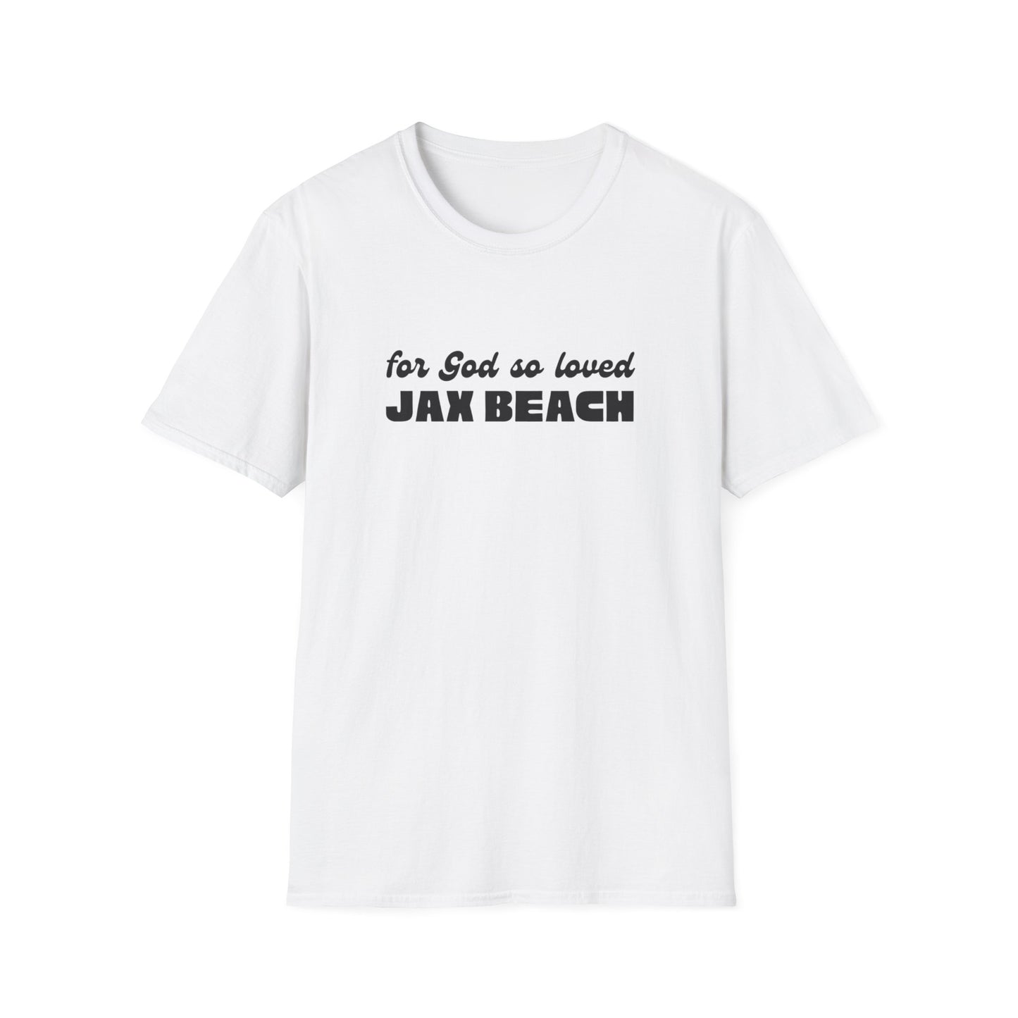 "For God So Loved JAX BEACH" Unisex Softstyle T-Shirt