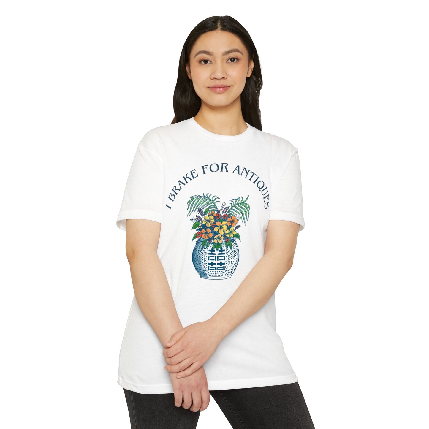 “I Brake For Antiques” Unisex CVC Jersey T-shirt