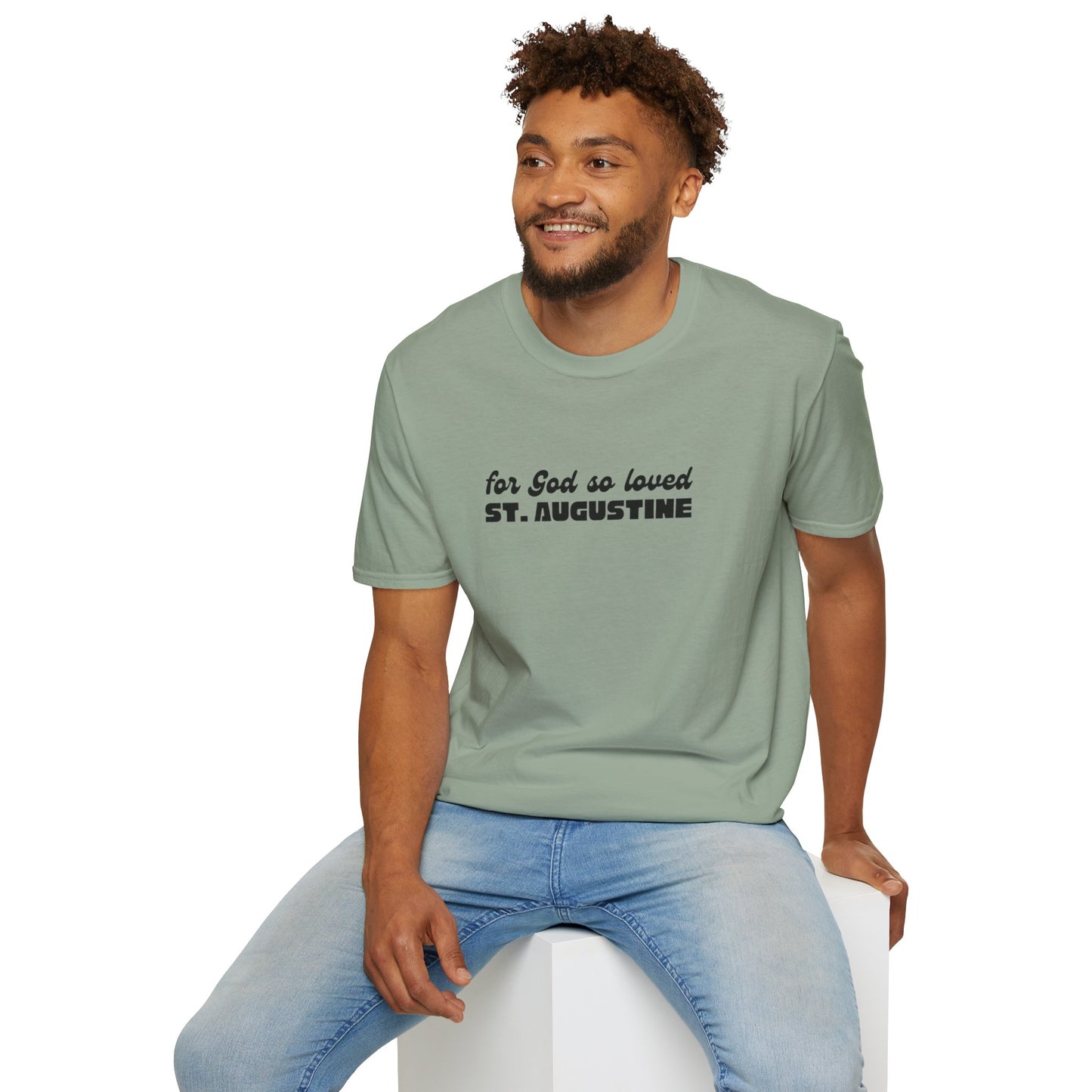 "For God so Loved St. Augustine" Unisex Softstyle T-Shirt