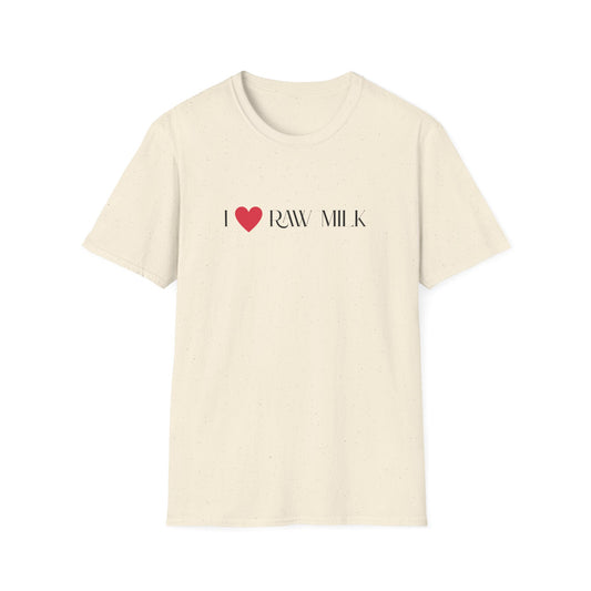 "I Love Raw Milk" Unisex Softstyle T-Shirt