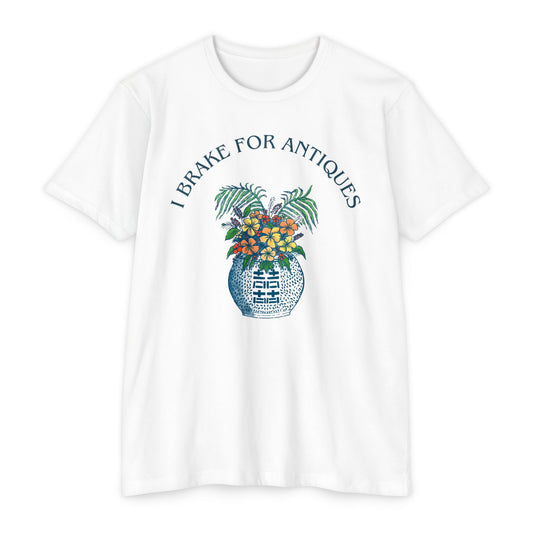 “I Brake For Antiques” Unisex CVC Jersey T-shirt